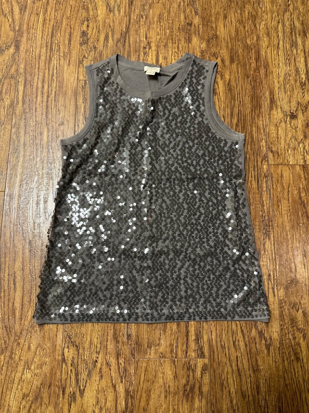 J. Crew Women's Tank Top Muted Grey Sequence XXS
